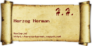 Herzog Herman névjegykártya