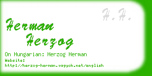 herman herzog business card
